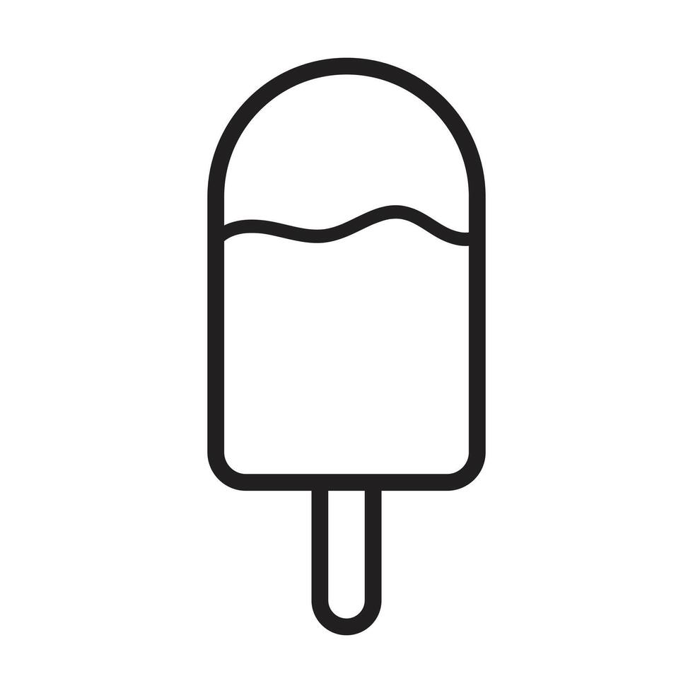 ice cream icon on white background vector