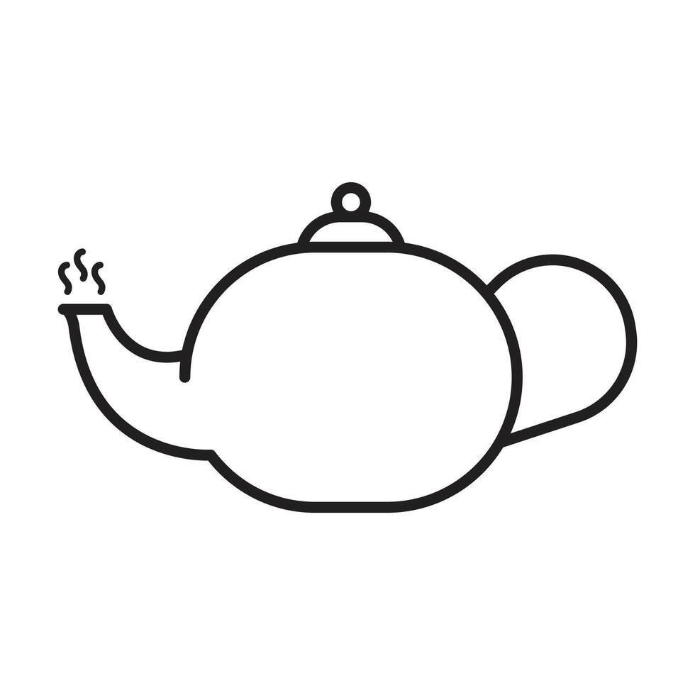 teapot icon on white background vector