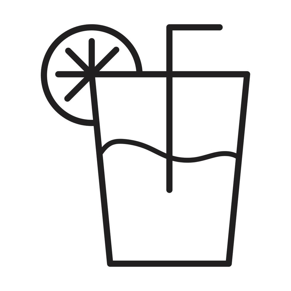 fruit juice glass icon on white background vector
