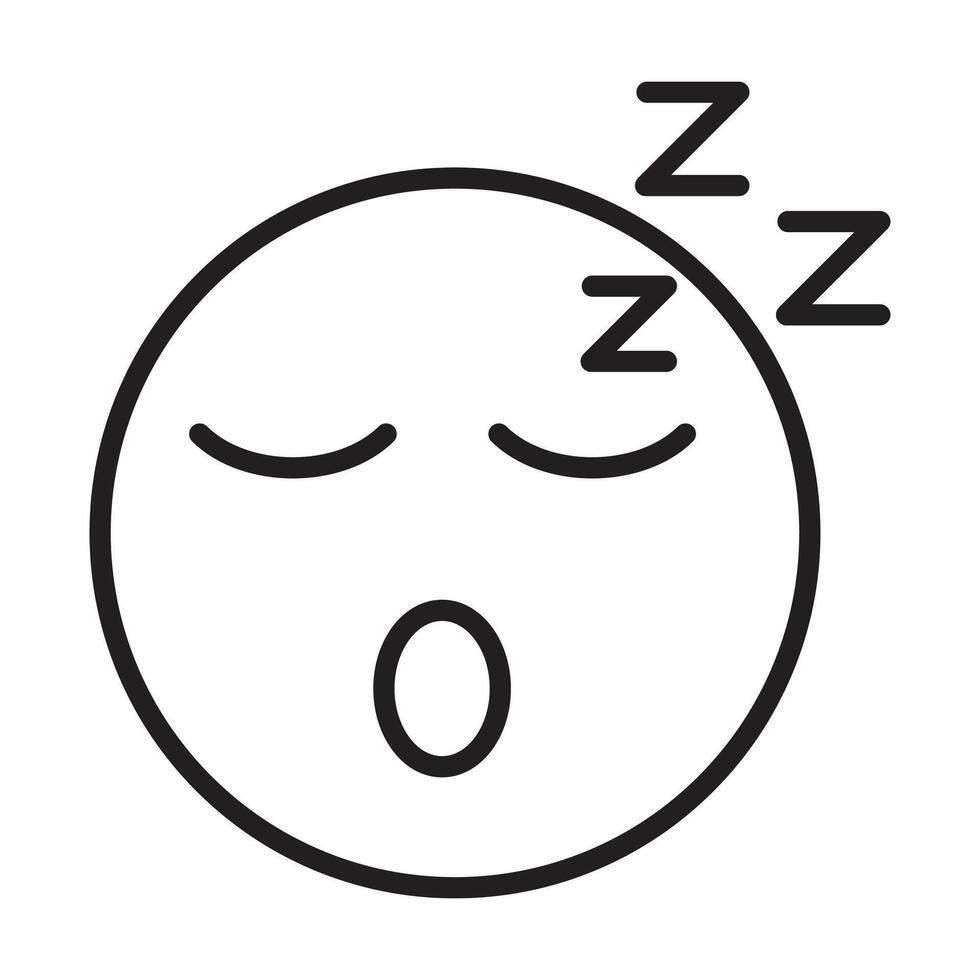 sleep icon on white background vector