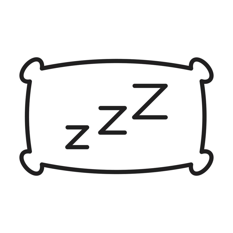 sleep icon on white background vector