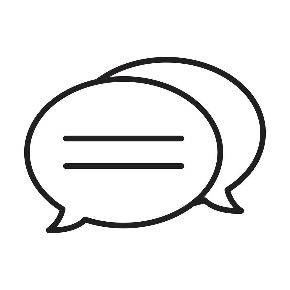 Chat icon on white background vector
