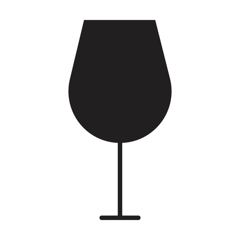 glass icon on white background vector