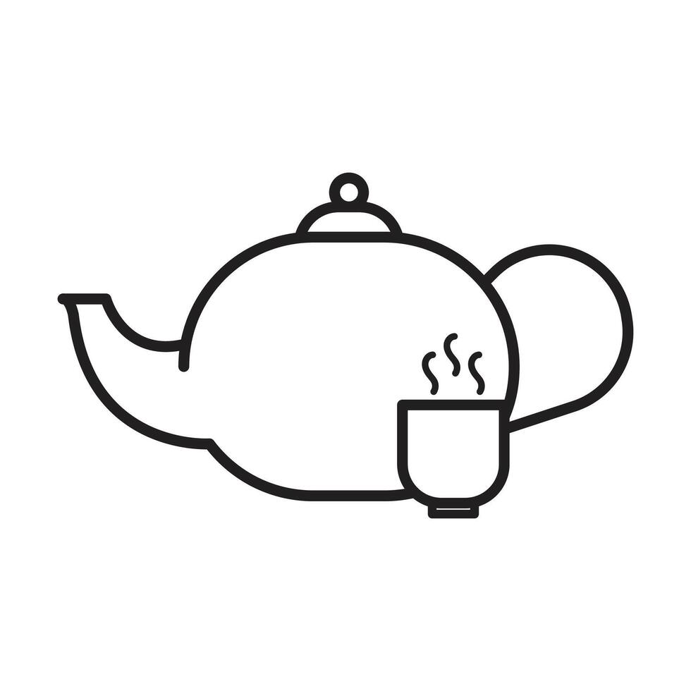teapot icon on white background vector