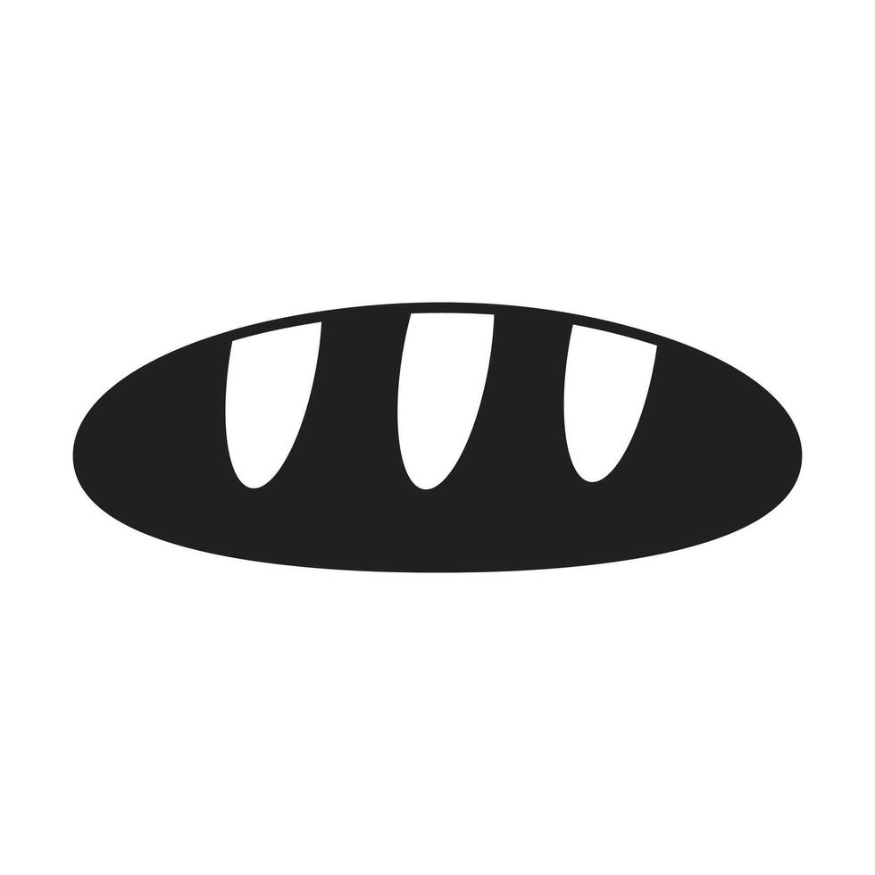 bread icon on white background vector