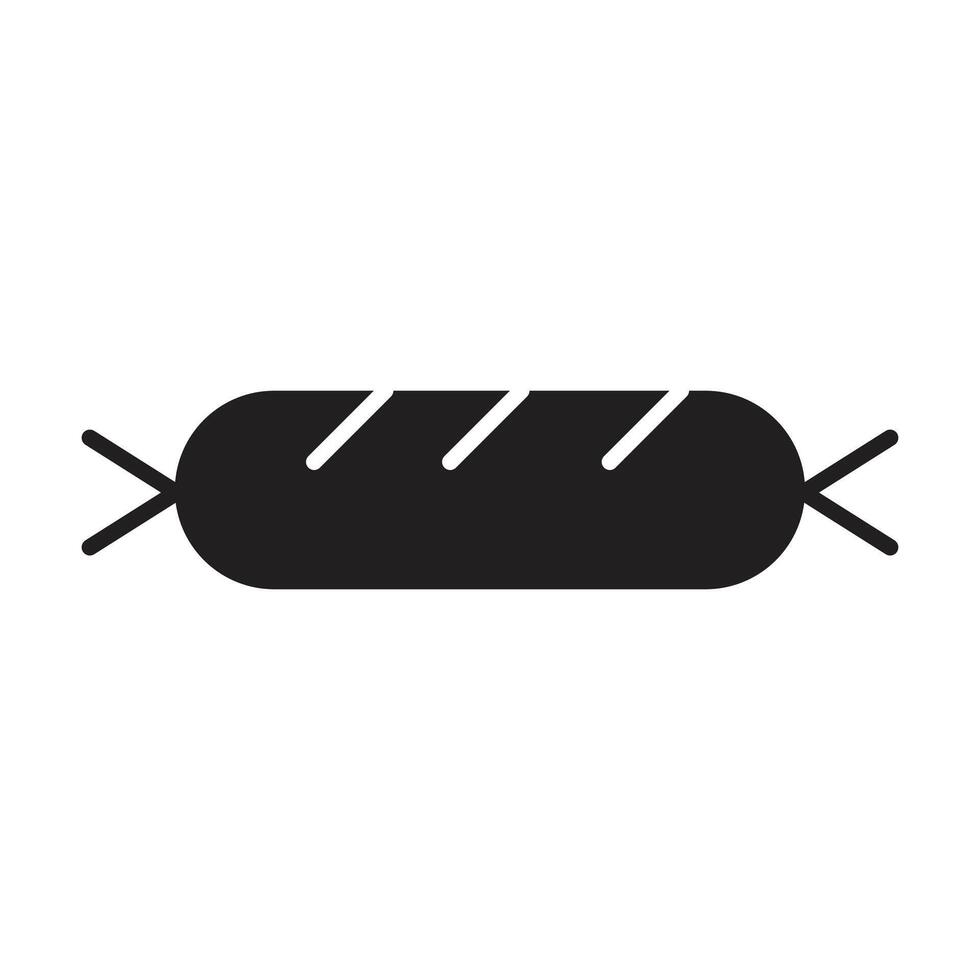 sausage icon on white background vector