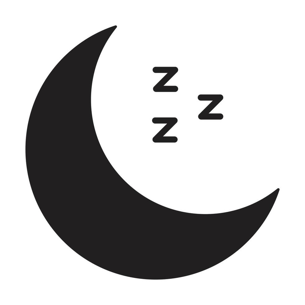 sleep icon on white background vector