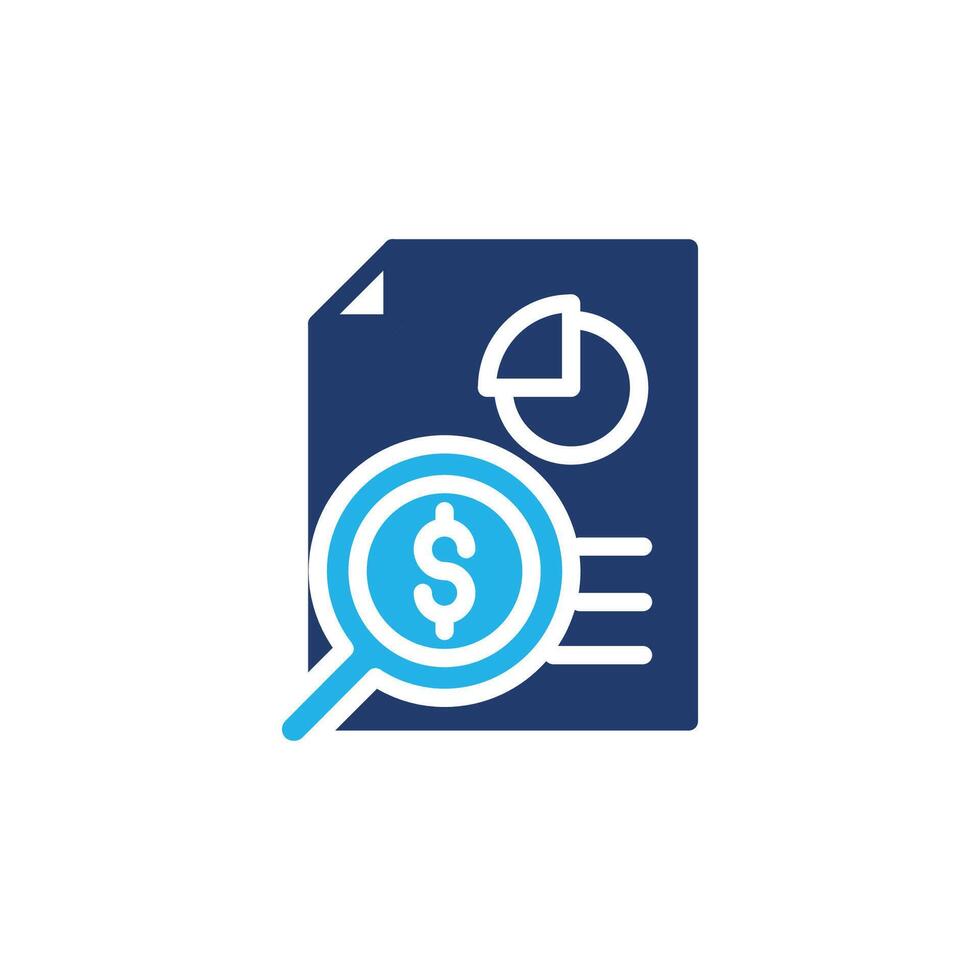 financial research colored icon design good for web or mobile app vector