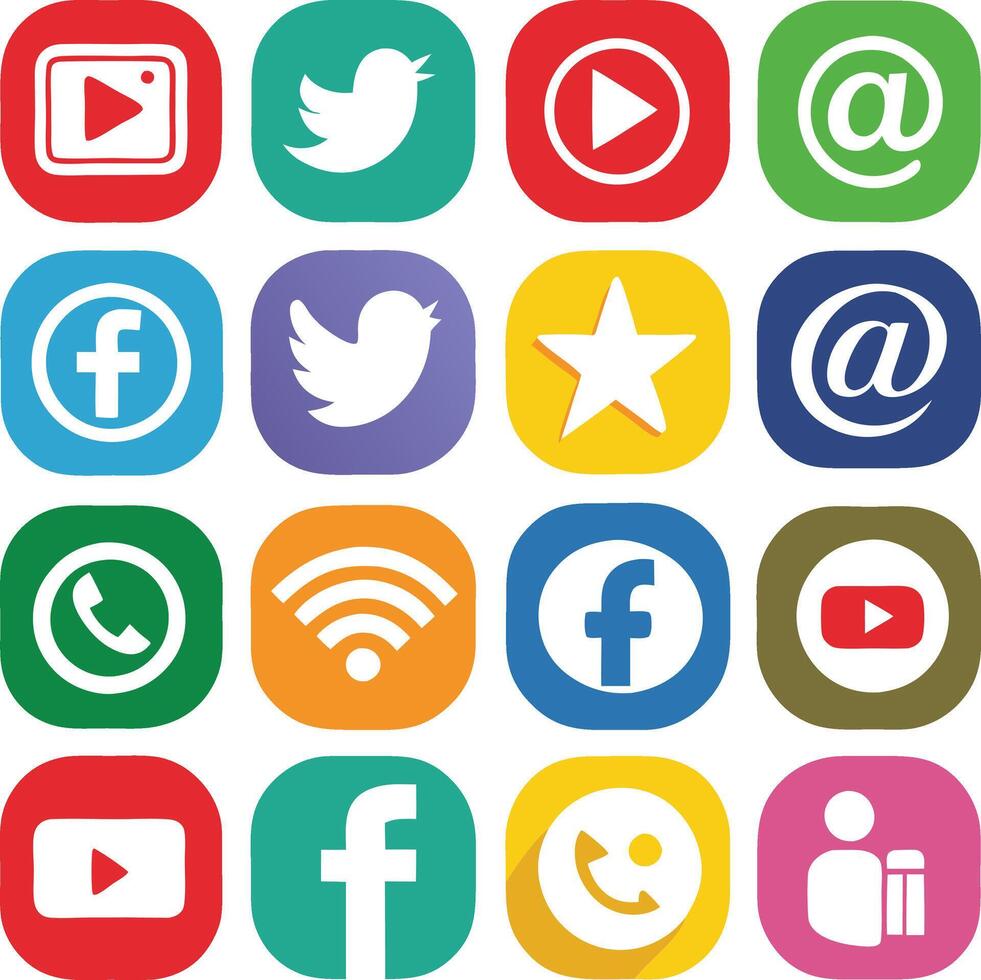 Icon sets of Social media vector
