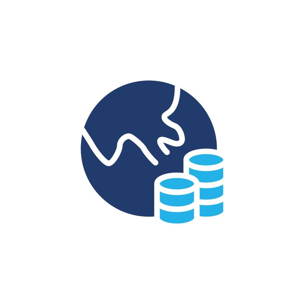 global finance colored icon design good for web or mobile app vector