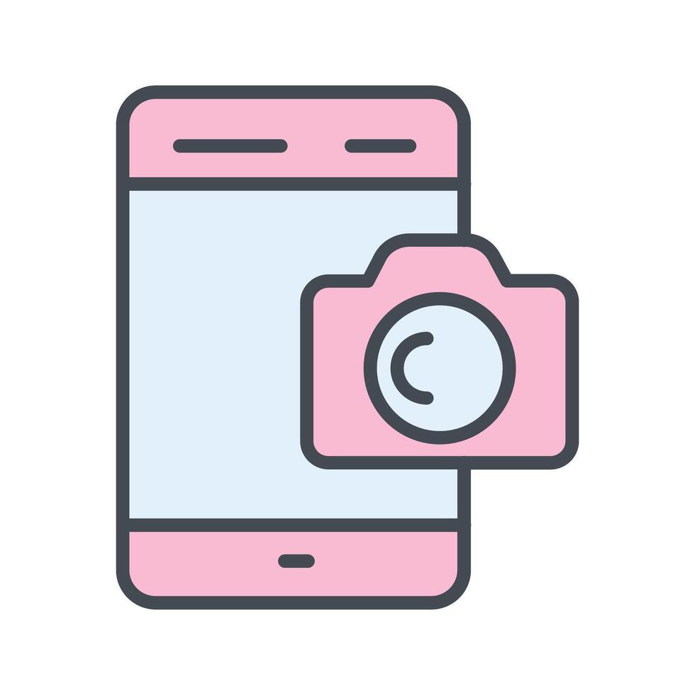 Smartphone Photography Icon Design vector