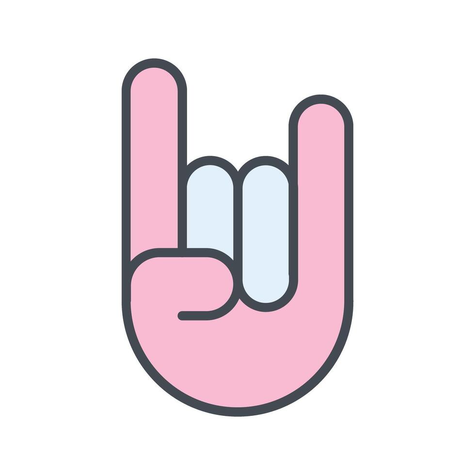 Sign of the Horns Icon Design vector