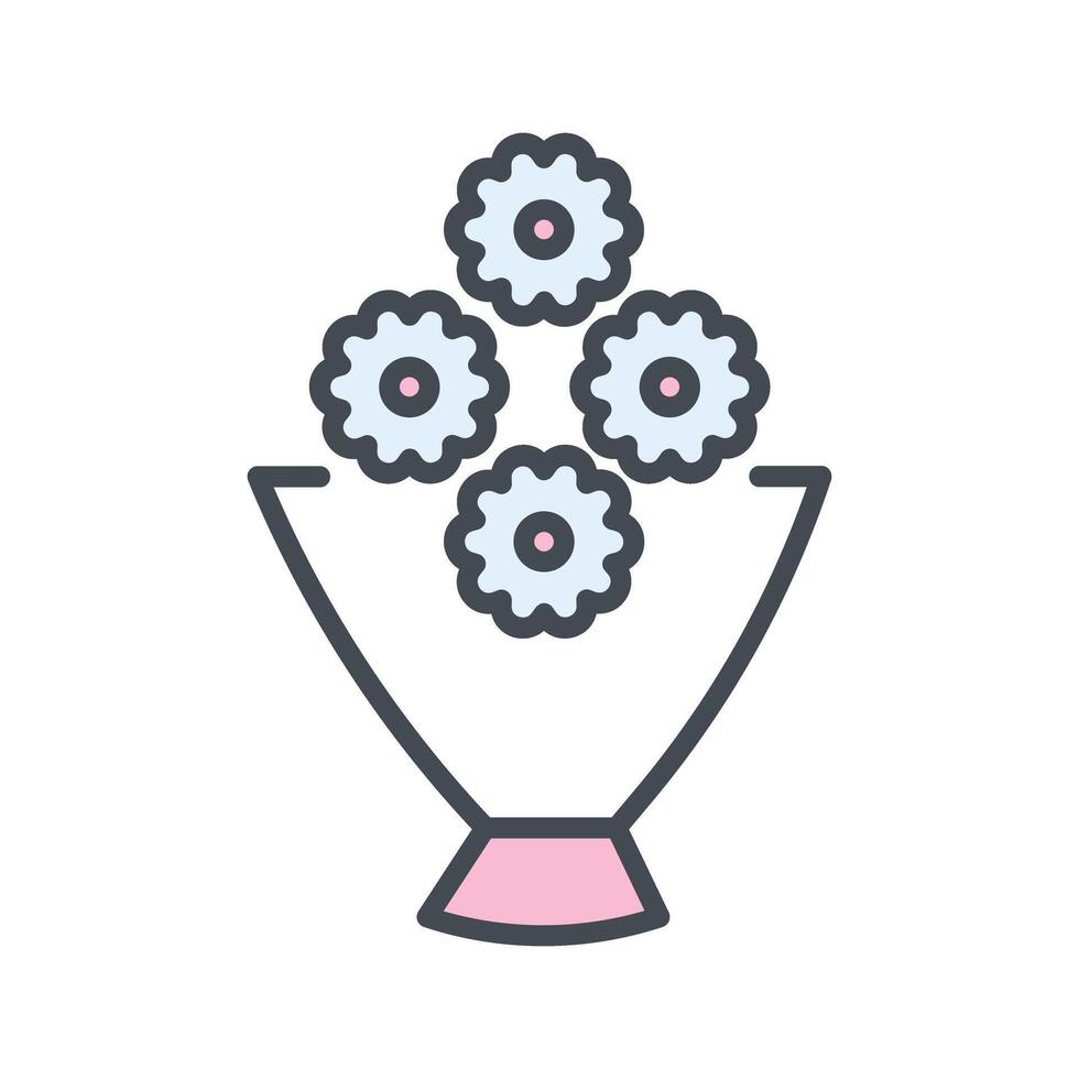 Flower Bouquet Icon Design vector
