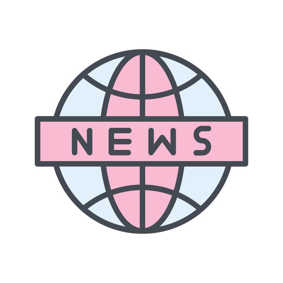 News Globe Icon Design vector
