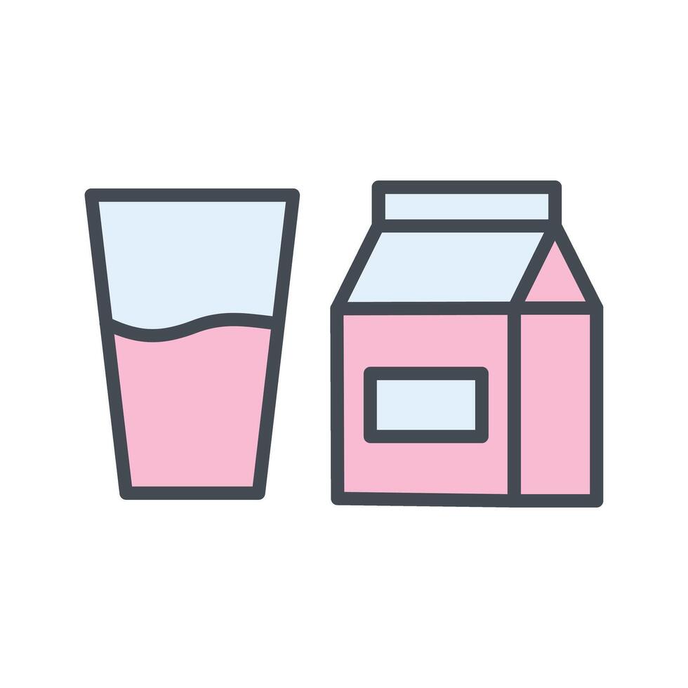 Glass of Milk Icon Design vector