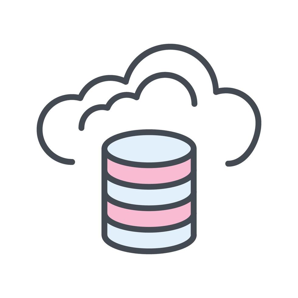 Cloud Database Icon Design vector
