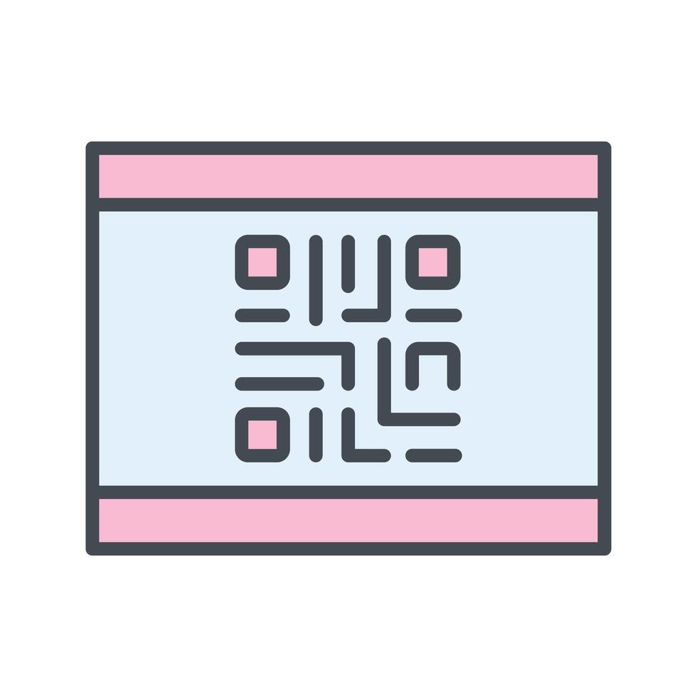 QR Code Business Card Icon Design vector