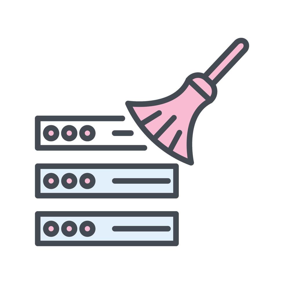 Data Cleaning Icon Design vector