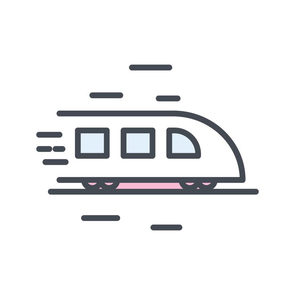 High Speed Train Icon Design vector