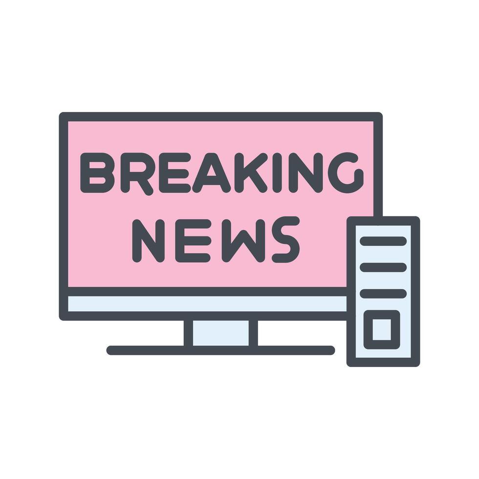 Breaking Story Icon Design vector