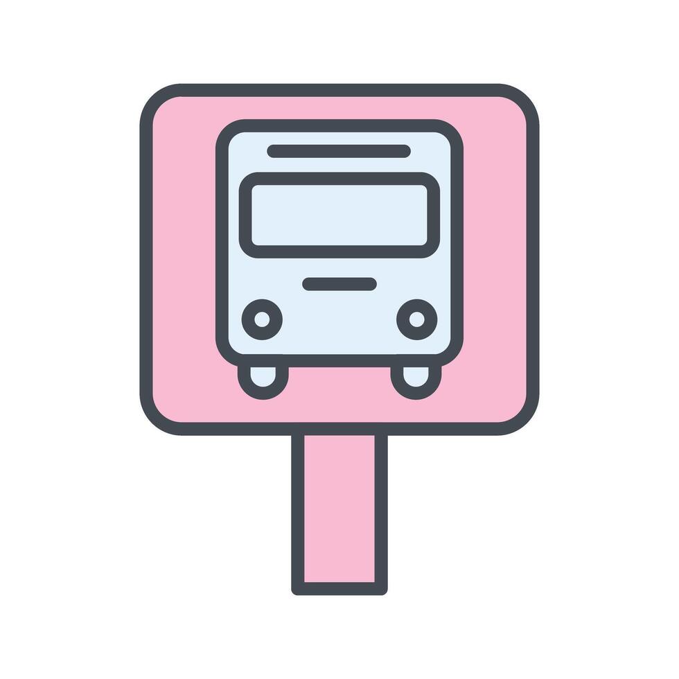 Bus Stop Icon Design vector
