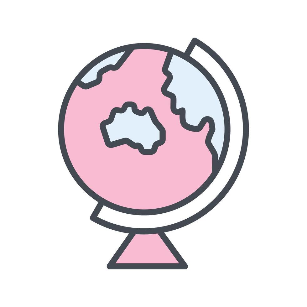 Earth Globe Asia Australia Icon Design vector