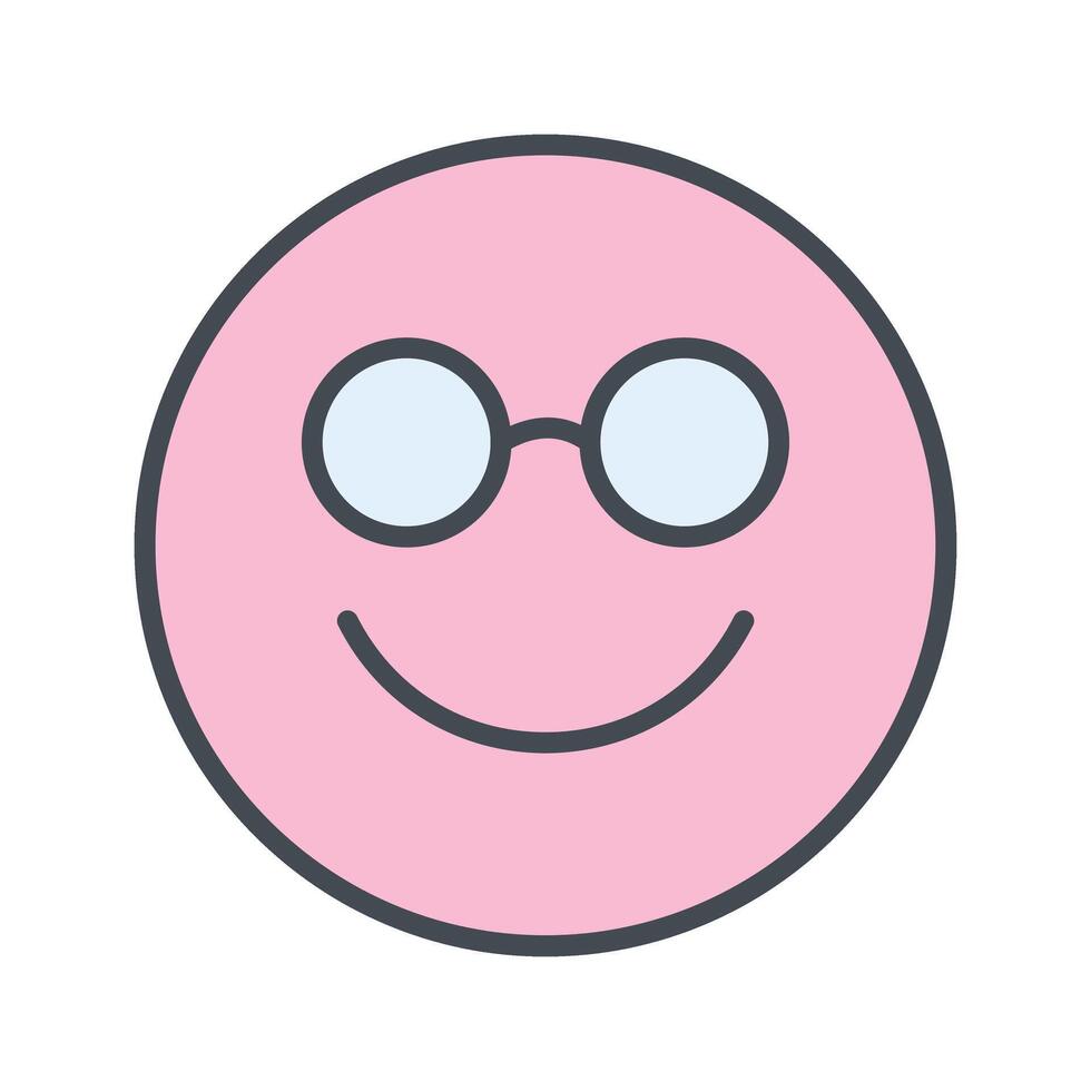 Nerd Face Icon Design vector