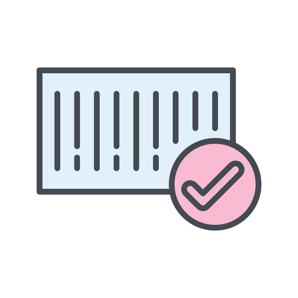 Barcode Check-in Icon Design vector