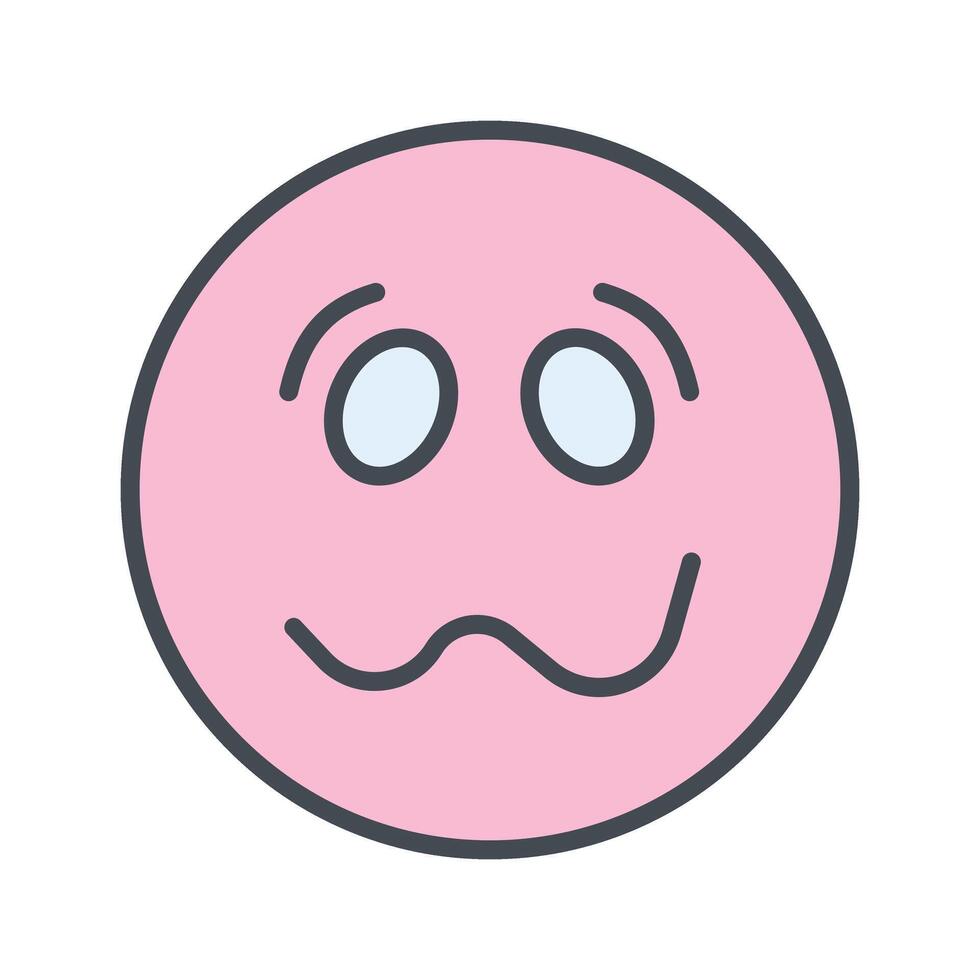 Woozy Face Icon Design vector