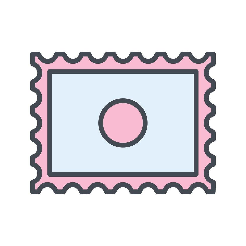 Postal Stamp Icon Design vector