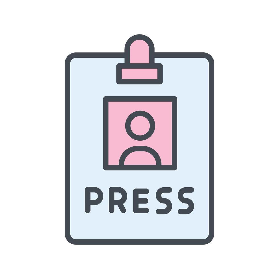 Press Pass Icon Design vector