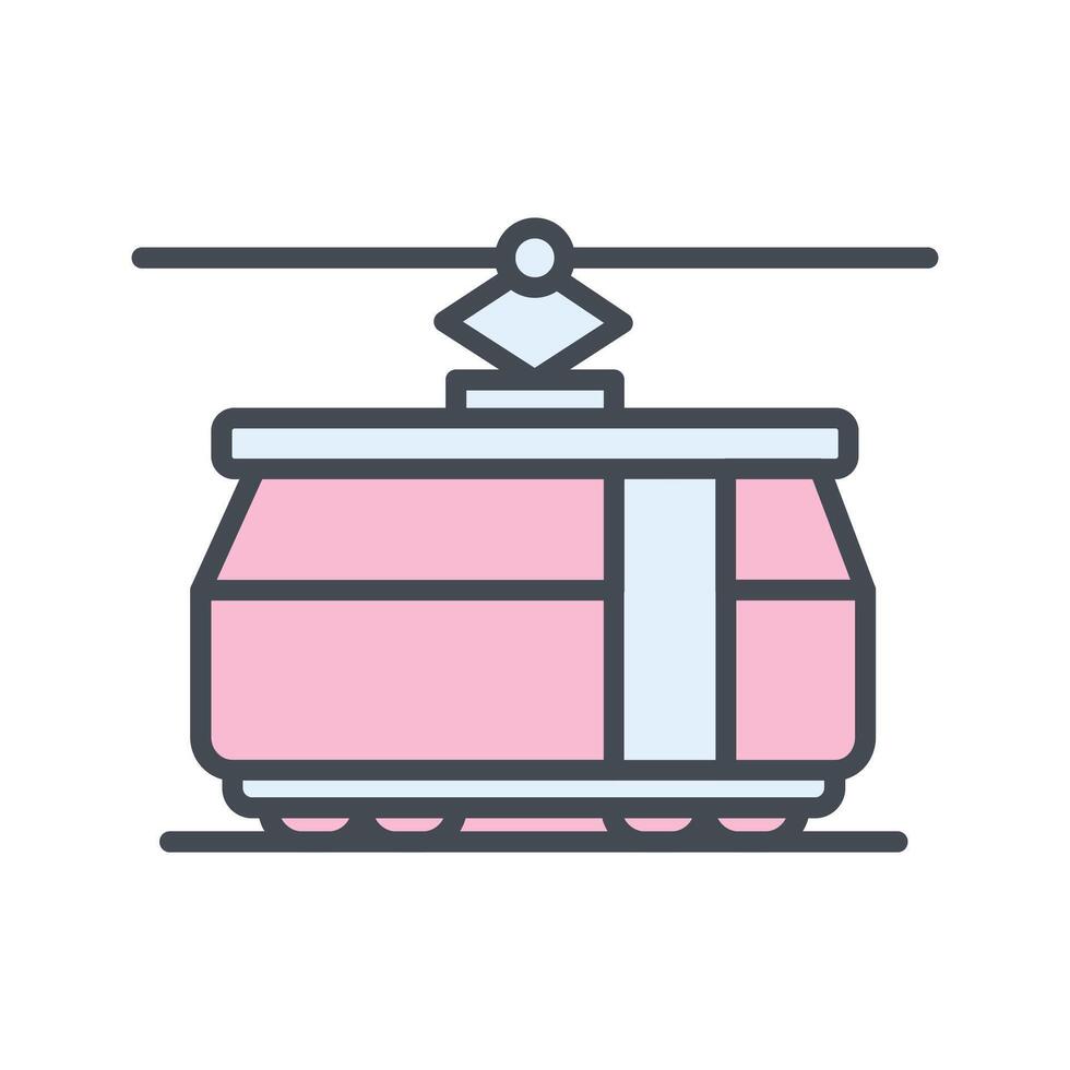 Tram Car Icon Design vector