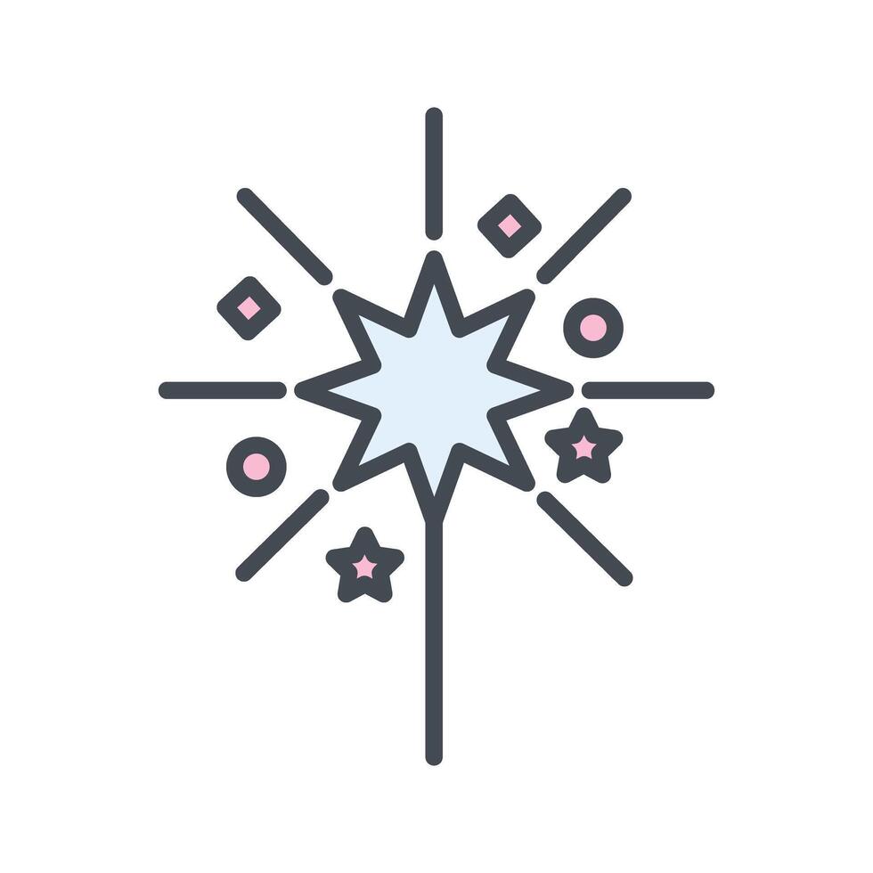 Sparklers Icon Design vector