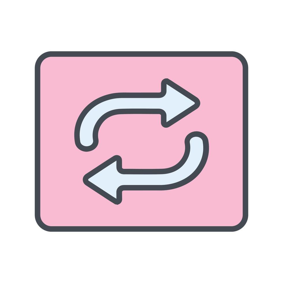 Repeat Button Icon Design vector