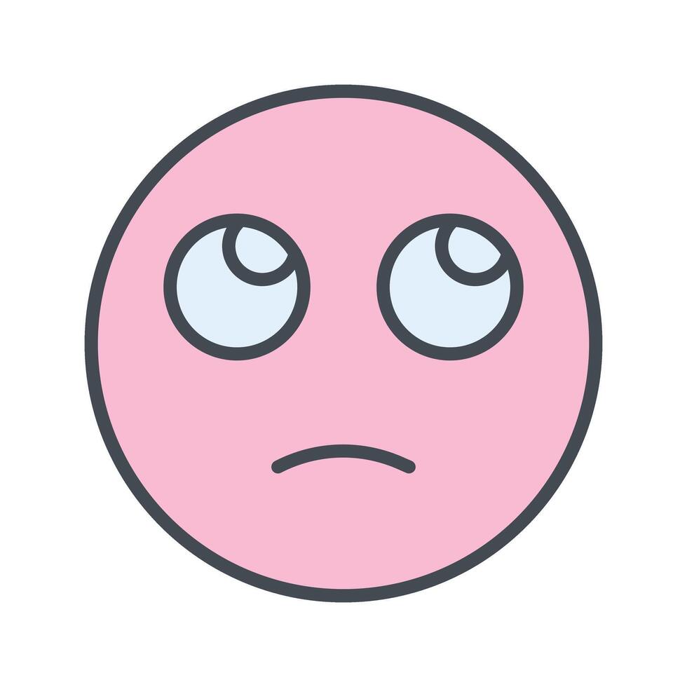 Face with Rolling Eyes Icon Design vector