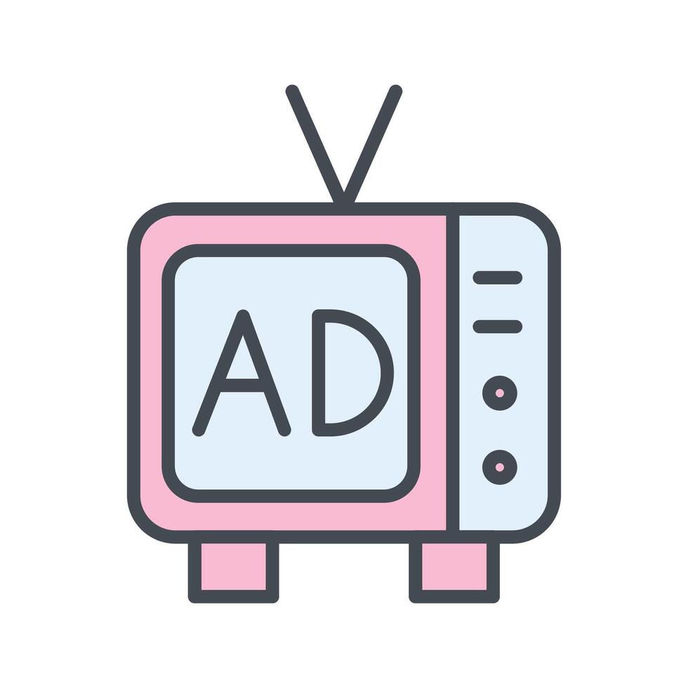 TV Commercial Icon Design vector