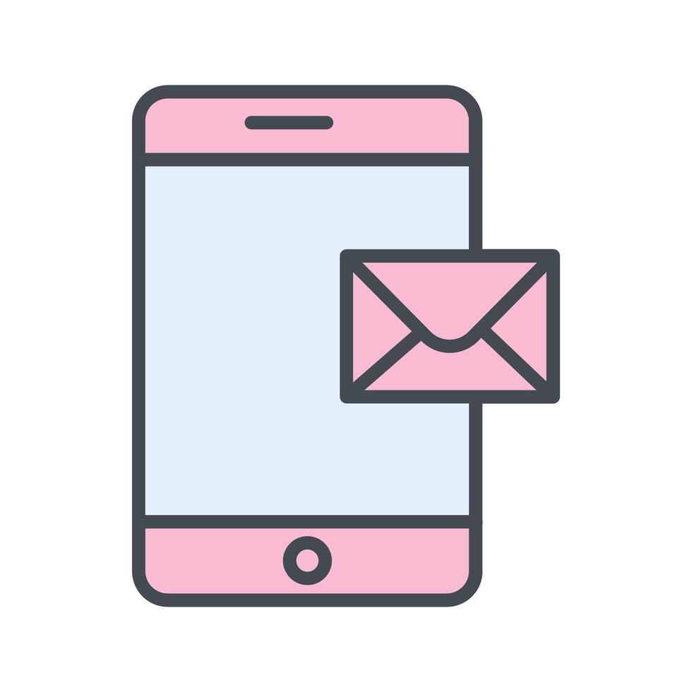 Mobile E-mail Icon Design vector