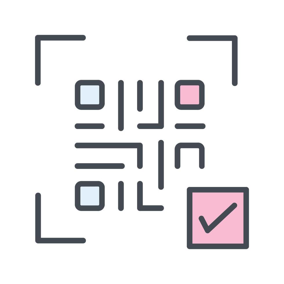 QR Code Link Icon Design vector
