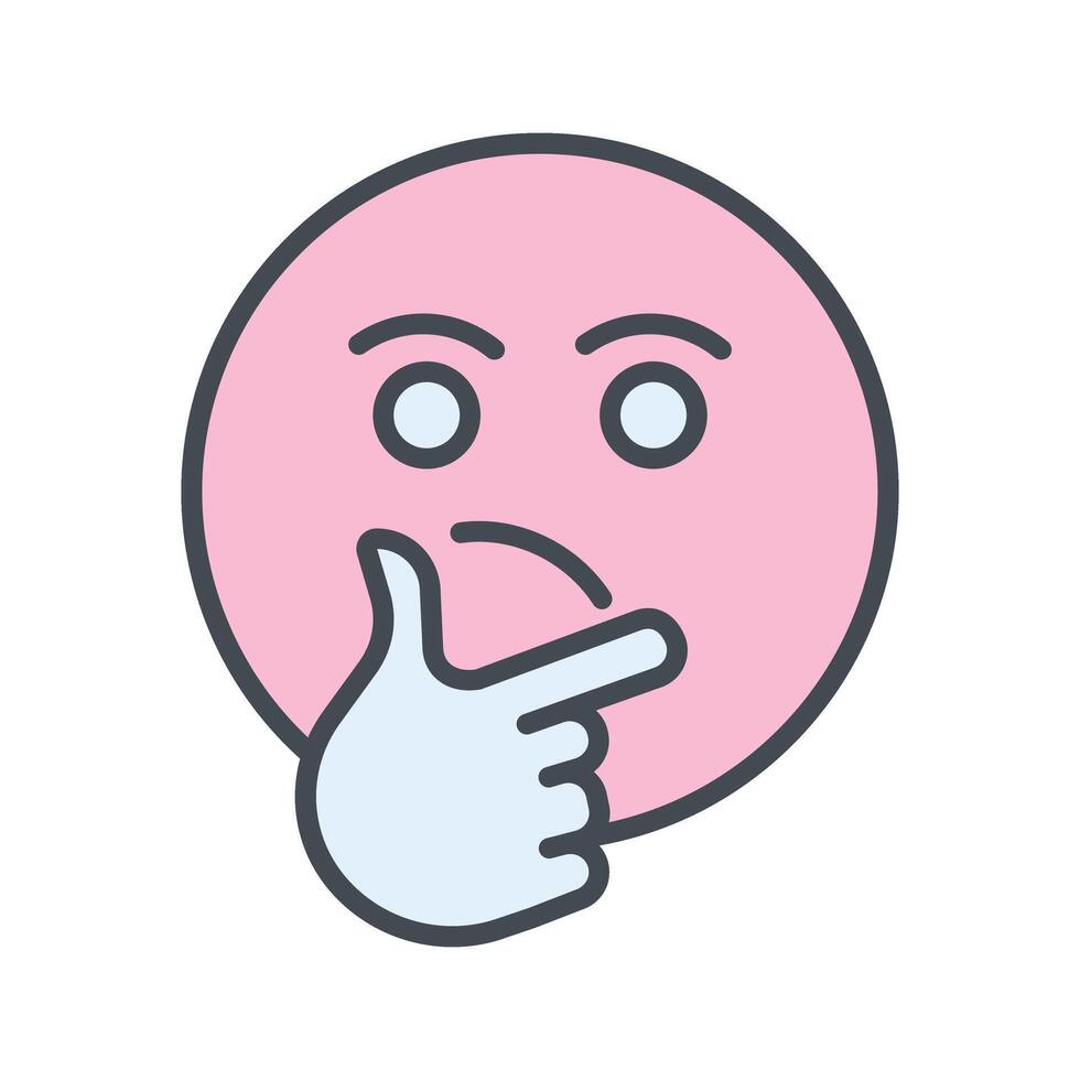 Thinking Face Icon Design vector
