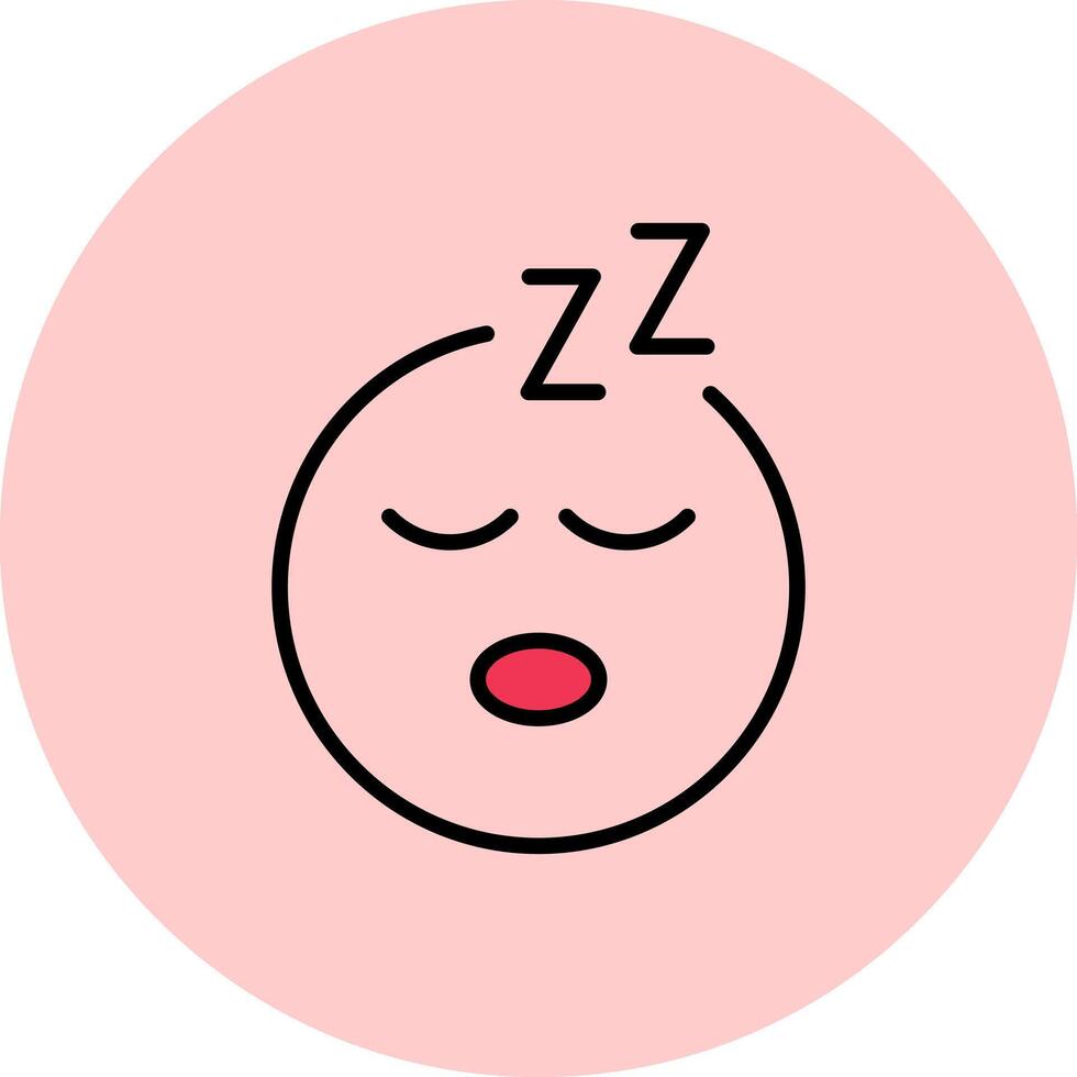 Sleeping Face Icon Design vector