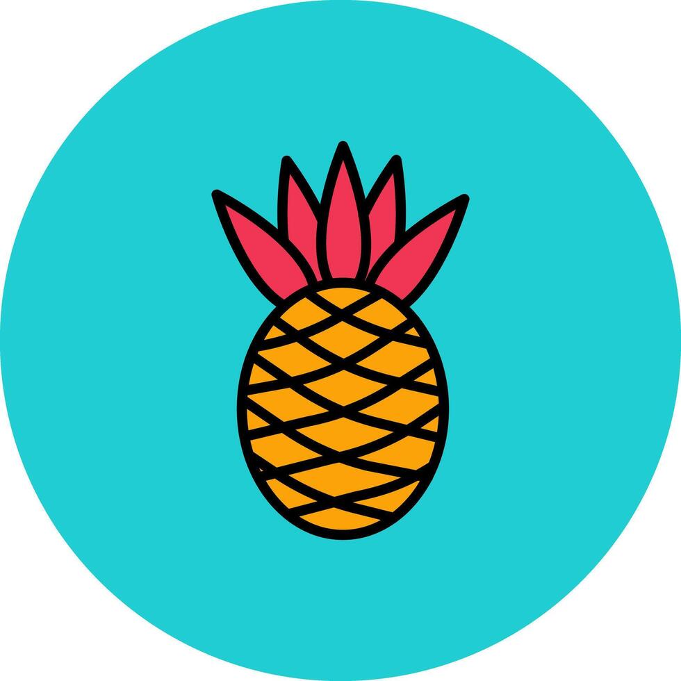 Pineapple Icon Design vector