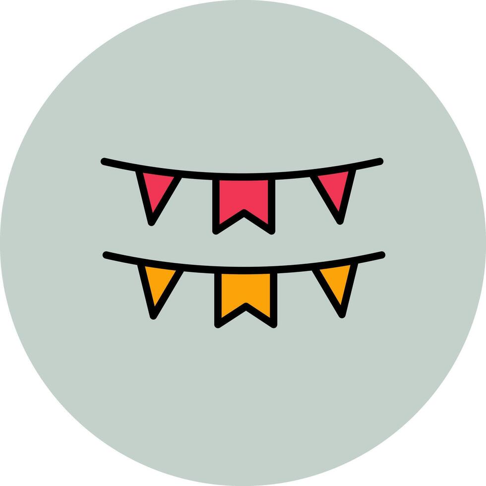 Bunting Flags Icon Design vector