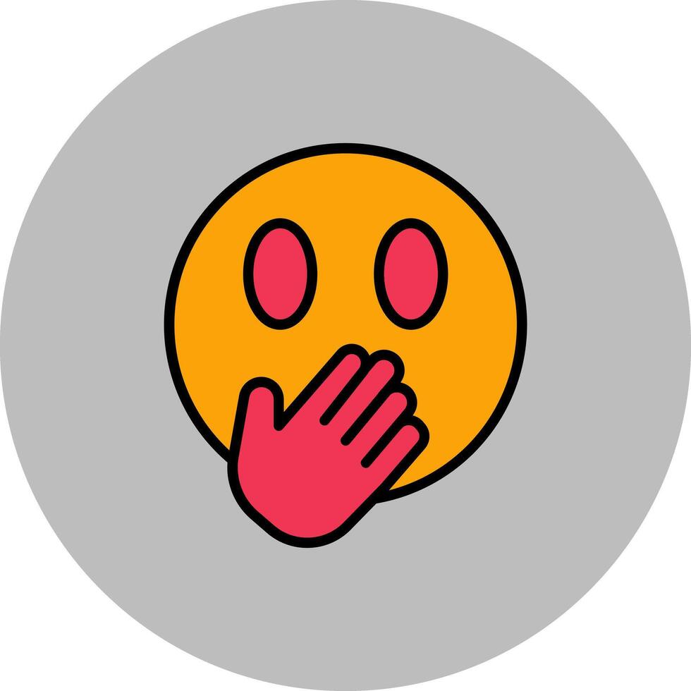 Face with Hand Over Mouth Icon Design vector