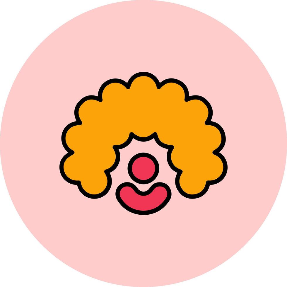 Clown Wig Icon Design vector