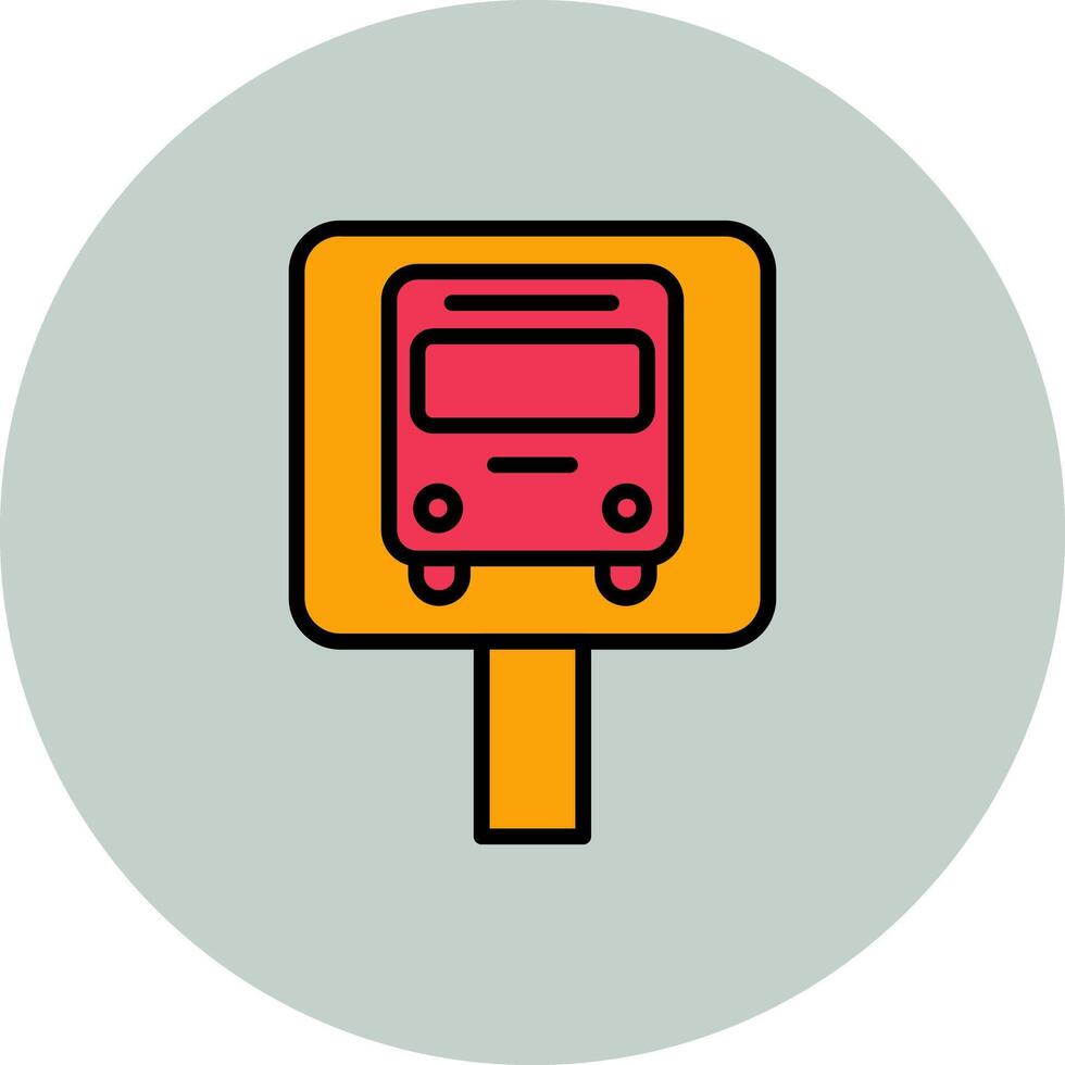 Bus Stop Icon Design vector