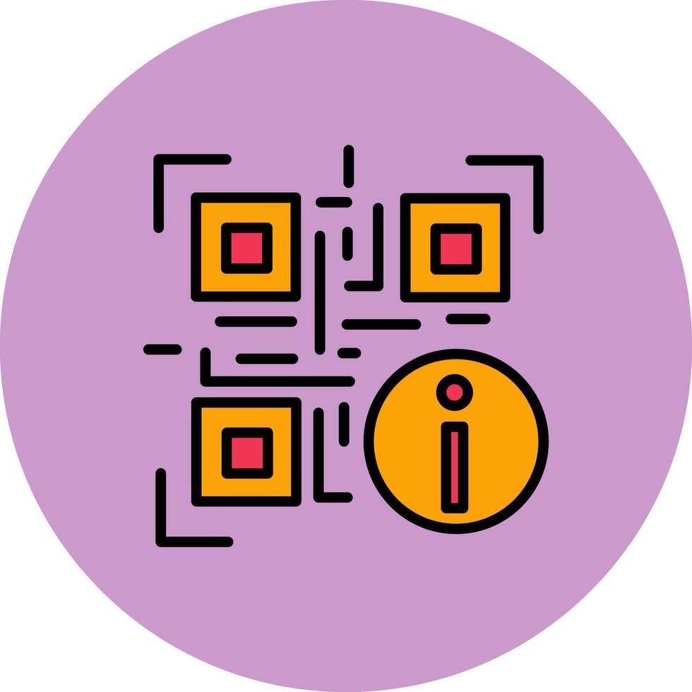 QR Code Information Icon Design vector