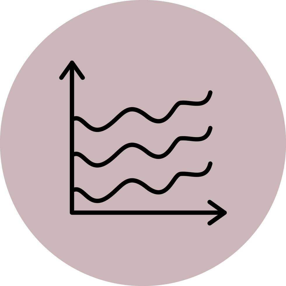 Spline Chart Icon Design vector