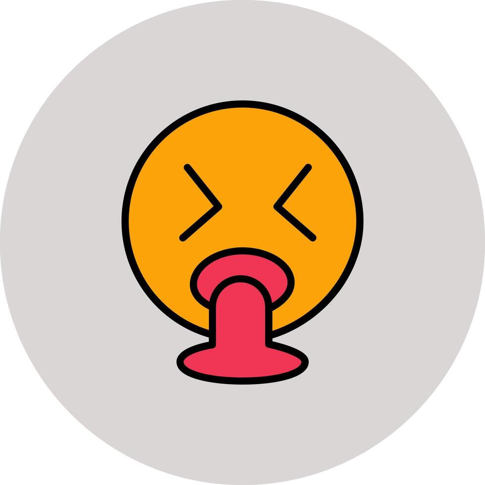 Face Vomiting Icon Design vector