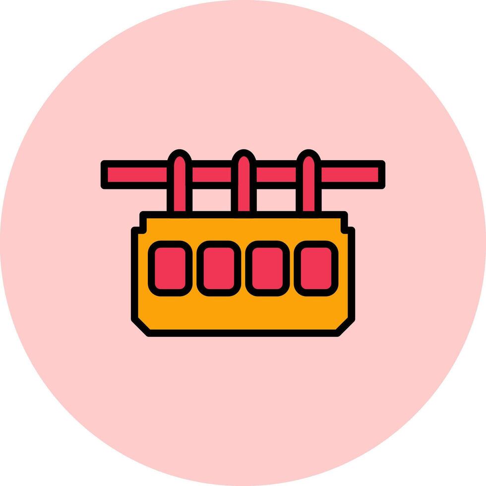 Suspension Railway Icon Design vector
