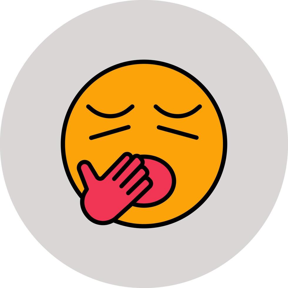 Yawning Face Icon Design vector